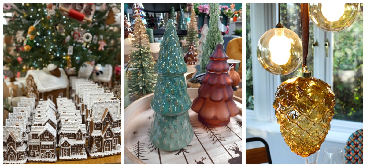 Christmas decorations at Millbrook Garden Centre in Kent