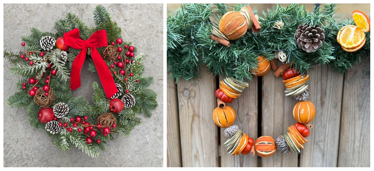 Hand-made Christmas Wreaths at Millbrook Garden Centre