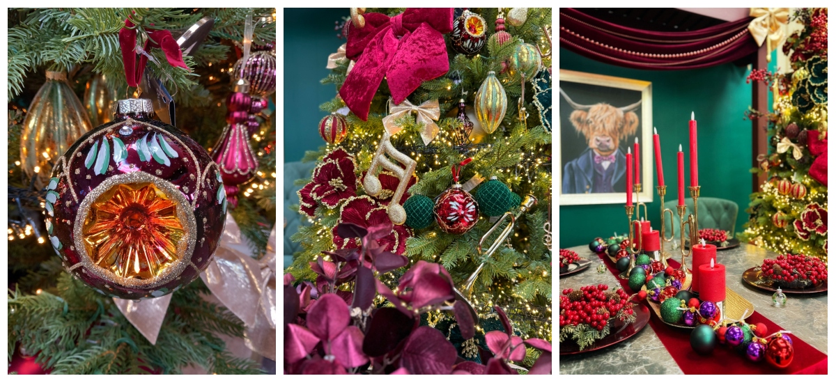 Christmas decorations at Millbrook Garden Centre in Kent