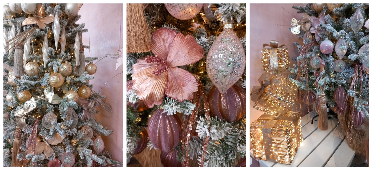 Christmas decorations at Millbrook Garden Centre in Kent