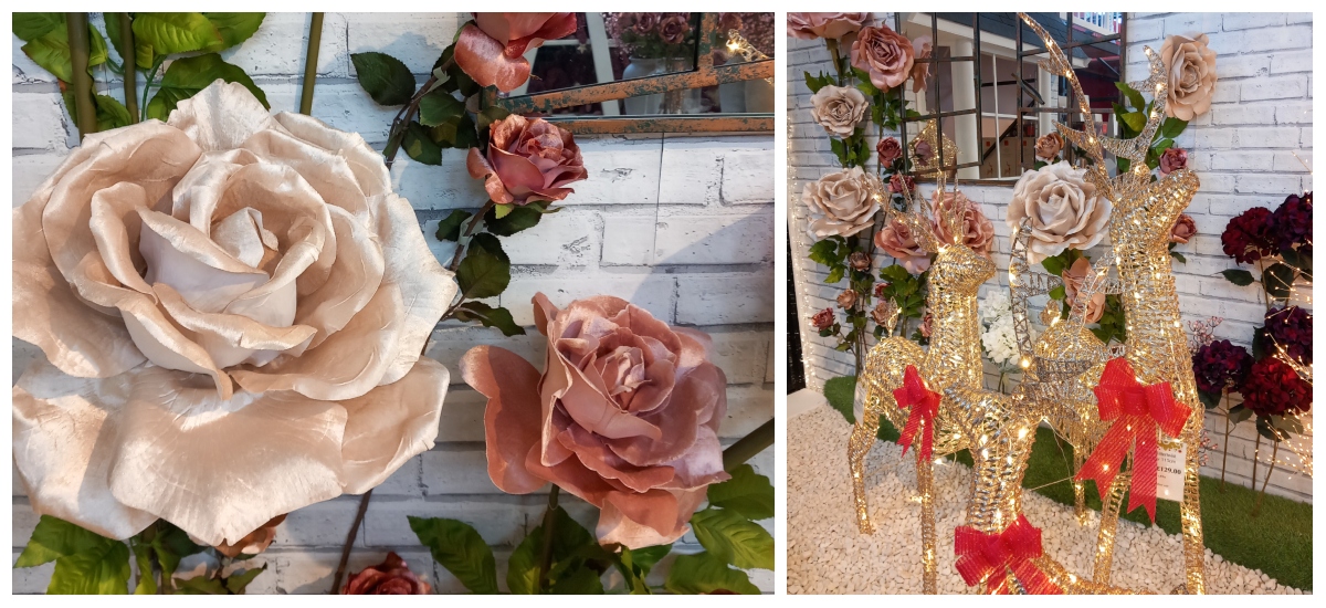 Christmas decorations at Millbrook Garden Centre in Kent