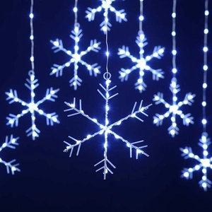 1.2m x 1.2m Snowflake Curtain Light White