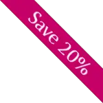 14b. Save 20% Pink Corner Flash