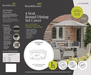 4-Seat Round Dining Set Cover Khaki - image 2