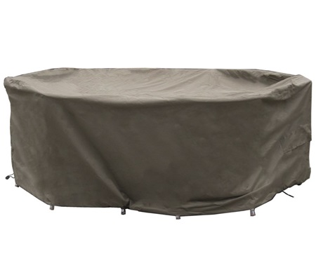 6-Seat Elliptical Dining Set Cover Khaki - image 1
