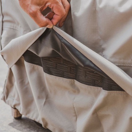 6-Seat Elliptical Dining Set Cover Khaki - image 4