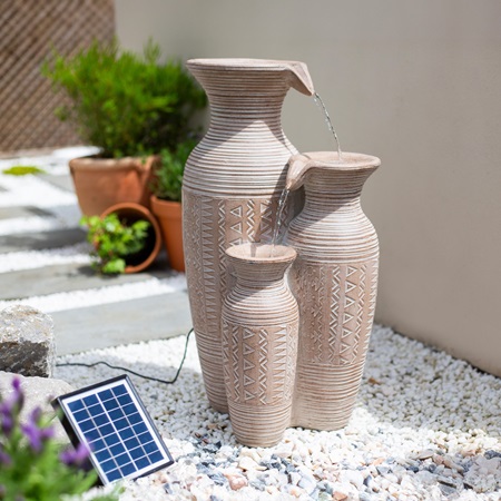 Aztec Vase Solar Powered Water Feature - image 1