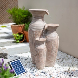 Aztec Vase Solar Powered Water Feature - image 1