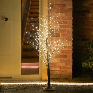 Festive 120cm Lit Microdot Black Tree 500 Warm White - image 2