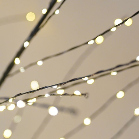 Festive 150cm Lit Microdot Black Tree 900 Warm White - image 3