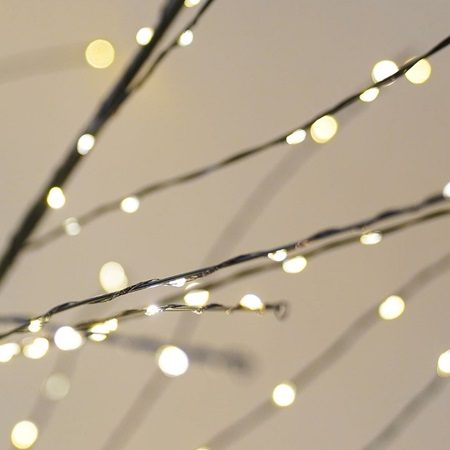 Festive 180cm Lit Microdot Black Tree 1300 Warm White - image 3