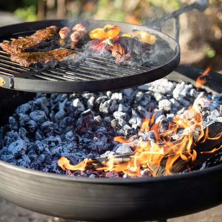 Firepit UK Legs Eleven 70cm Firepit with Swing Arm Rack - image 2