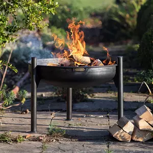 Firepit UK Legs Eleven 70cm Firepit with Swing Arm Rack - image 4