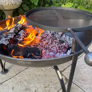 Firepit UK Plain Jane Little Sister Firepit 60cm with Swing Arm Rack - image 2