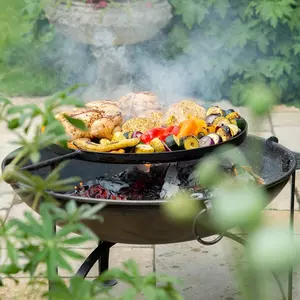 Firepit UK Plain Jane Little Sister Firepit 60cm with Swing Arm Rack - image 4
