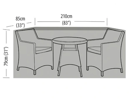 Garland 2 Seater Extra Large Bistro Set Cover Green - image 2
