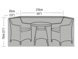 Garland 2 Seater Extra Large Bistro Set Cover Green - image 2