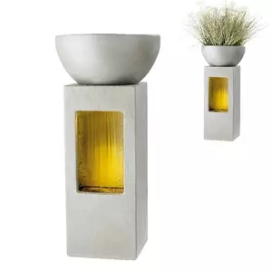 Kaemingk Bowl Pedestal Water Feature 83cm