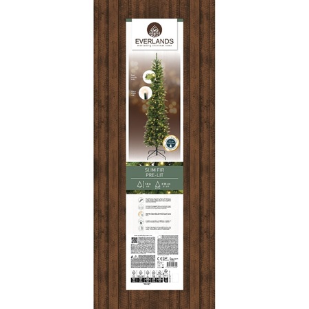 Kaemingk Everlands Slim Fir Pre-lit Christmas Tree 7ft / 2.1m - image 2