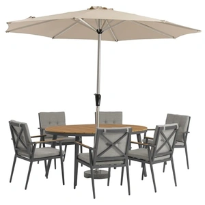 Kensington 6-Seat Elliptcal Dining Set