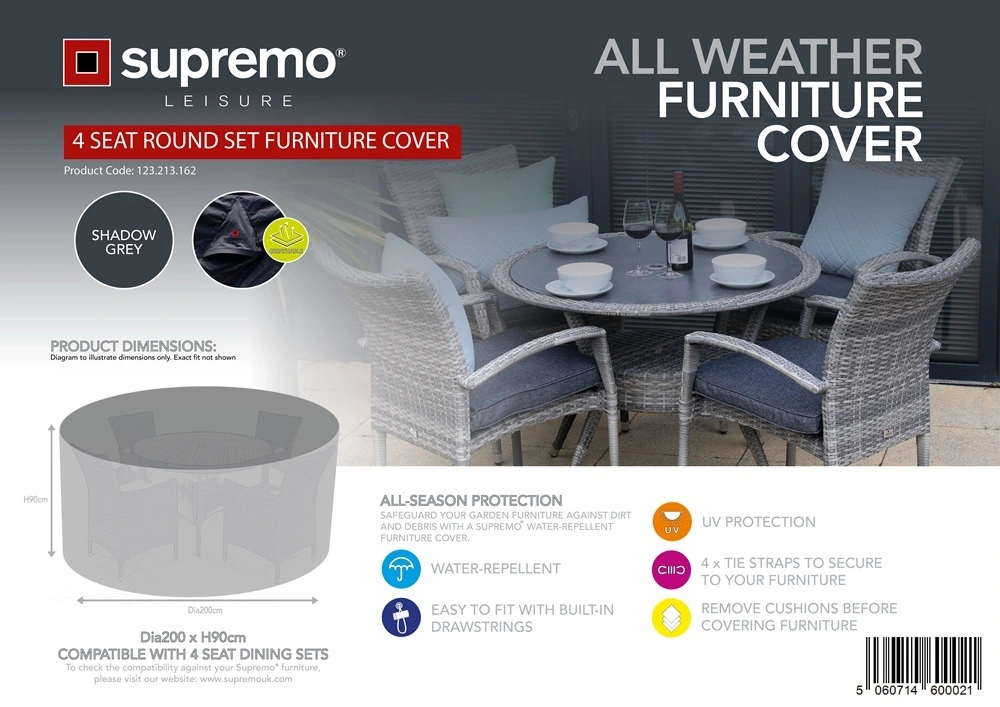 Lazia 4 Seater Round Furniture Set Cover Millbrook Garden Centre