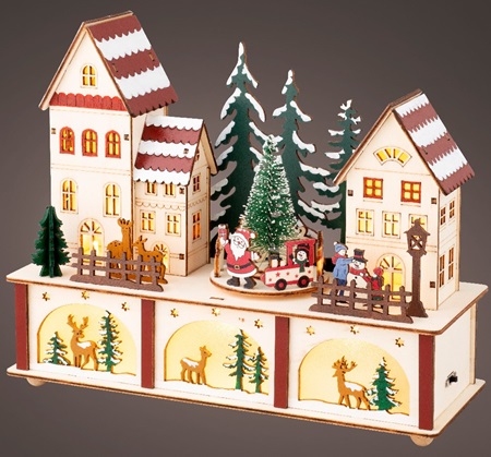 LED Indoor Battery Operated Wooden Scenery - image 2
