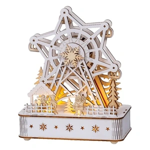 LED Indoor Battery Operated Wooden Scenery Ferris Wheel - image 1