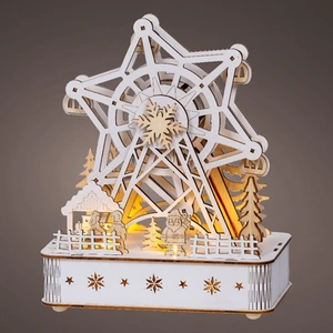 LED Indoor Battery Operated Wooden Scenery Ferris Wheel - image 2