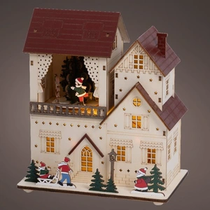 LED Indoor Battery Operated Wooden Scenery House - image 2
