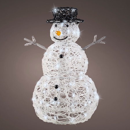 LED Snowman Soft Acrylic Flashing Effect Outdoor