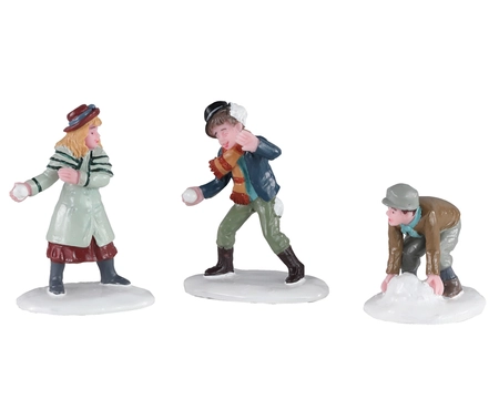 Lemax Snowball Skirmish (Set of 3 Figurines)