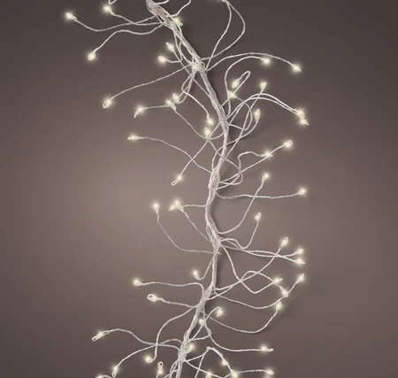 Lumineo LED Cluster Twinkle Micro Wire Lights 480L 3m Warm White - Silver Wire - image 1
