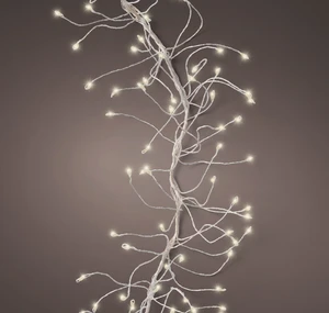 Lumineo LED Cluster Twinkle Micro Wire Lights 480L 3m Warm White - Silver Wire - image 1
