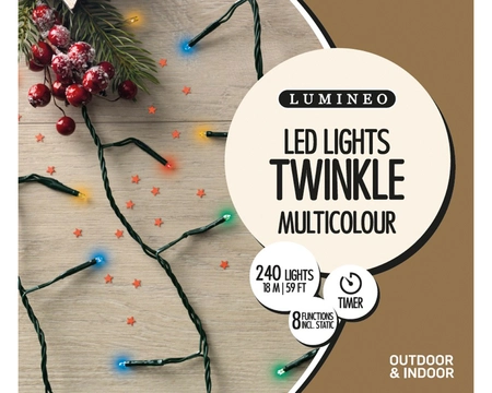 Lumineo LED Twinkle Lights 240L Multi-Coloured - image 4