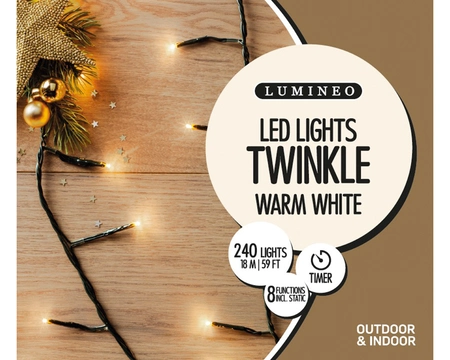 Lumineo LED Twinkle Lights 240L Warm White - image 4