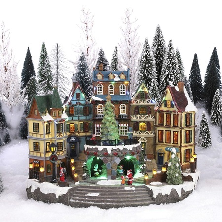 Luville Village Scenery With Christmas Tree - image 2