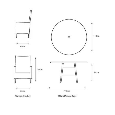 Monaco Sand 4 Seat Dining Set - image 5