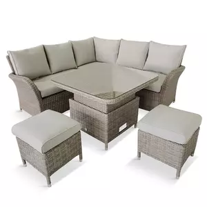 Monaco Sand Compact Dining Modular with Adjustable Table - image 3