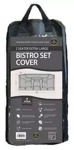 Premium 2 Seater Ex Large Bistro Set Cover Black - image 3