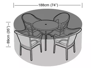 Premium 4-6 Seater Round Furniture Set Cover - image 2