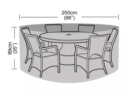 Premium 6-8 Seater Round Furniture Set Cover - image 2