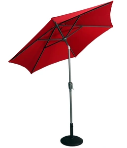 Riviera 2.5m Crank & Tilt Parasol Ruby Red - image 4