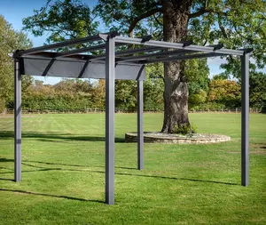 Roma 3x3m Square Pergola Set - Grey - image 2