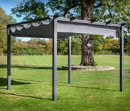 Roma 3x3m Square Pergola Set - Grey - image 1