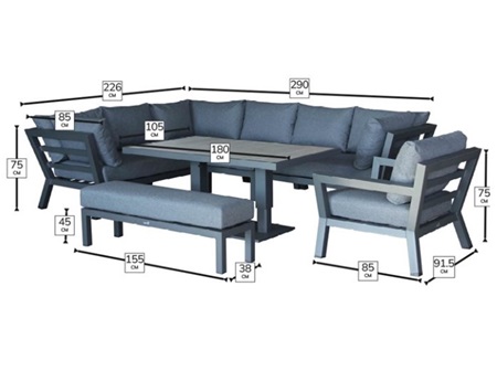 San Marino Rectangular Casual Dining Set - image 6