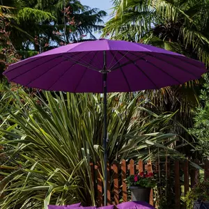 Shanghai Round Parasol 2.7m Plum - image 4