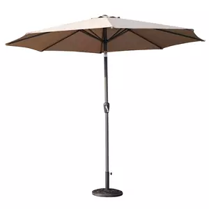 Sturdi Crank & Tilt Round Parasol 2.5m - Taupe