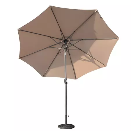 Sturdi Aluminium Crank & Tilt Round Parasol 3m - Taupe - image 2