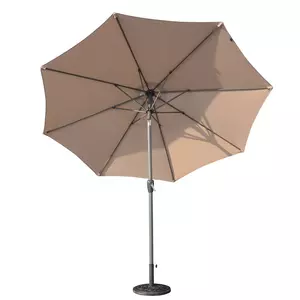 Sturdi Aluminium Crank & Tilt Round Parasol 3m - Taupe - image 2