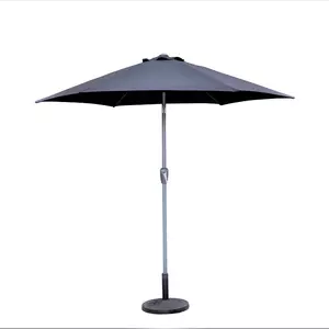 Sturdi Aluminium Crank & Tilt Round Parasol 2.5m - Grey - image 1